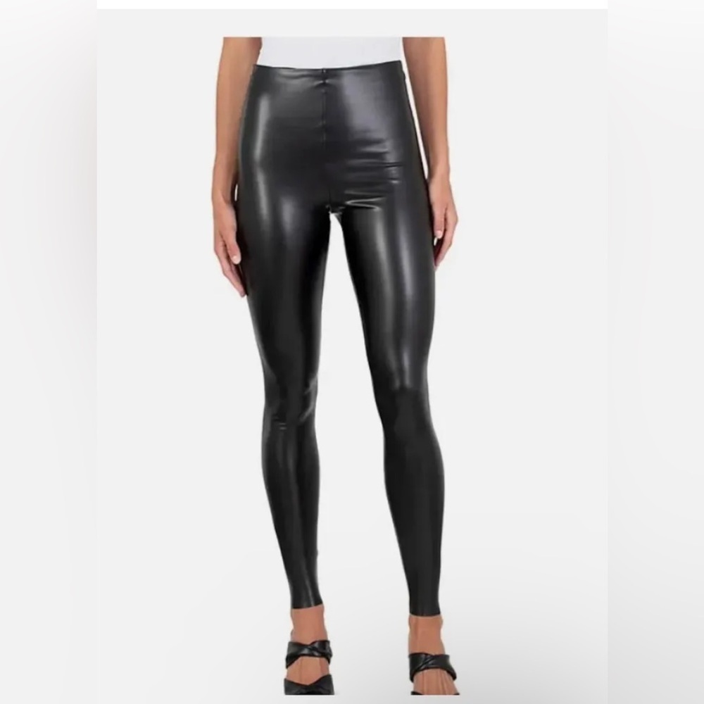 Joie Women’s Black High Rise Faux Leather Leggings XXL